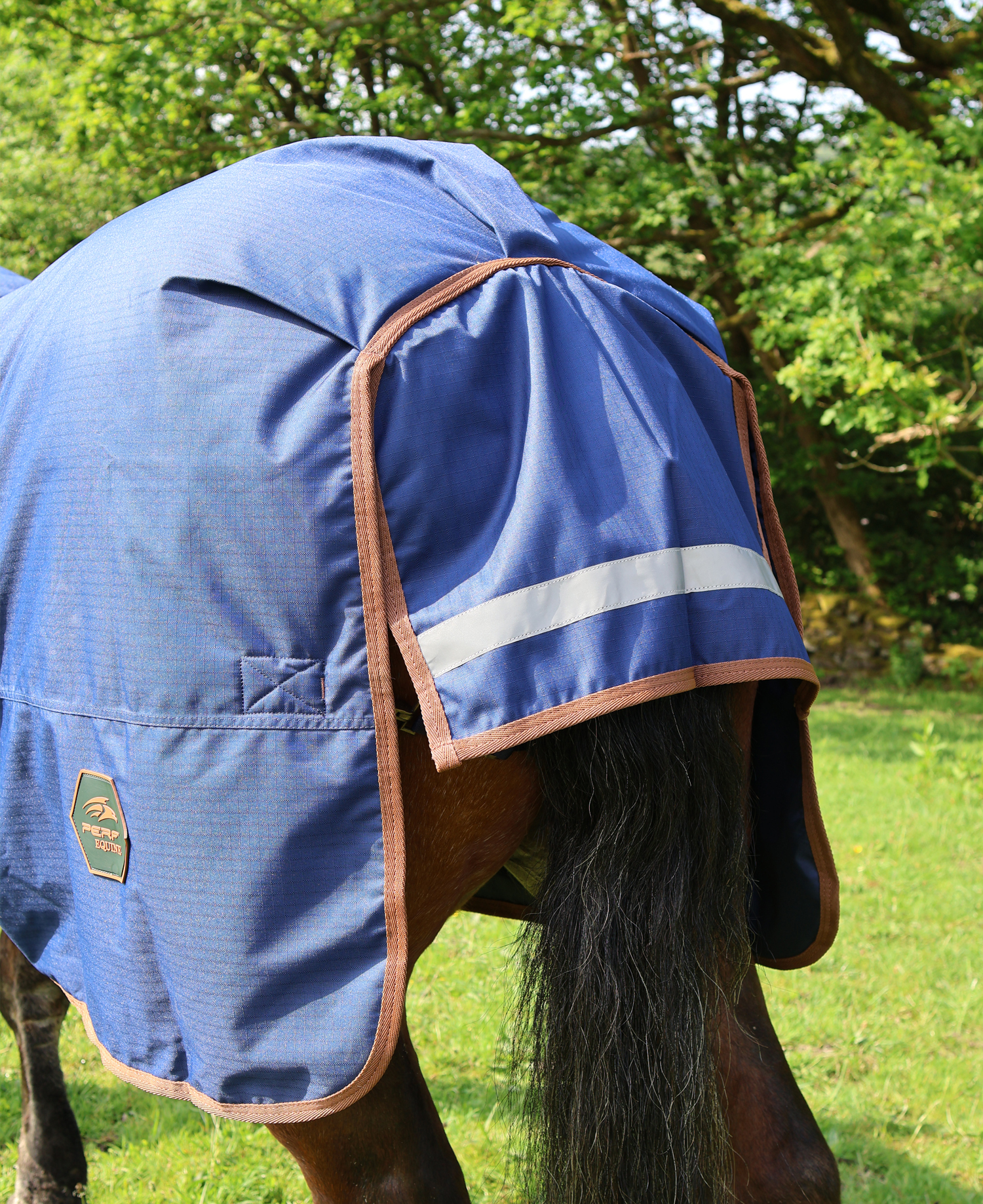 Perf 100g Detachable Neck Turnout Rug - True Navy - Image 5