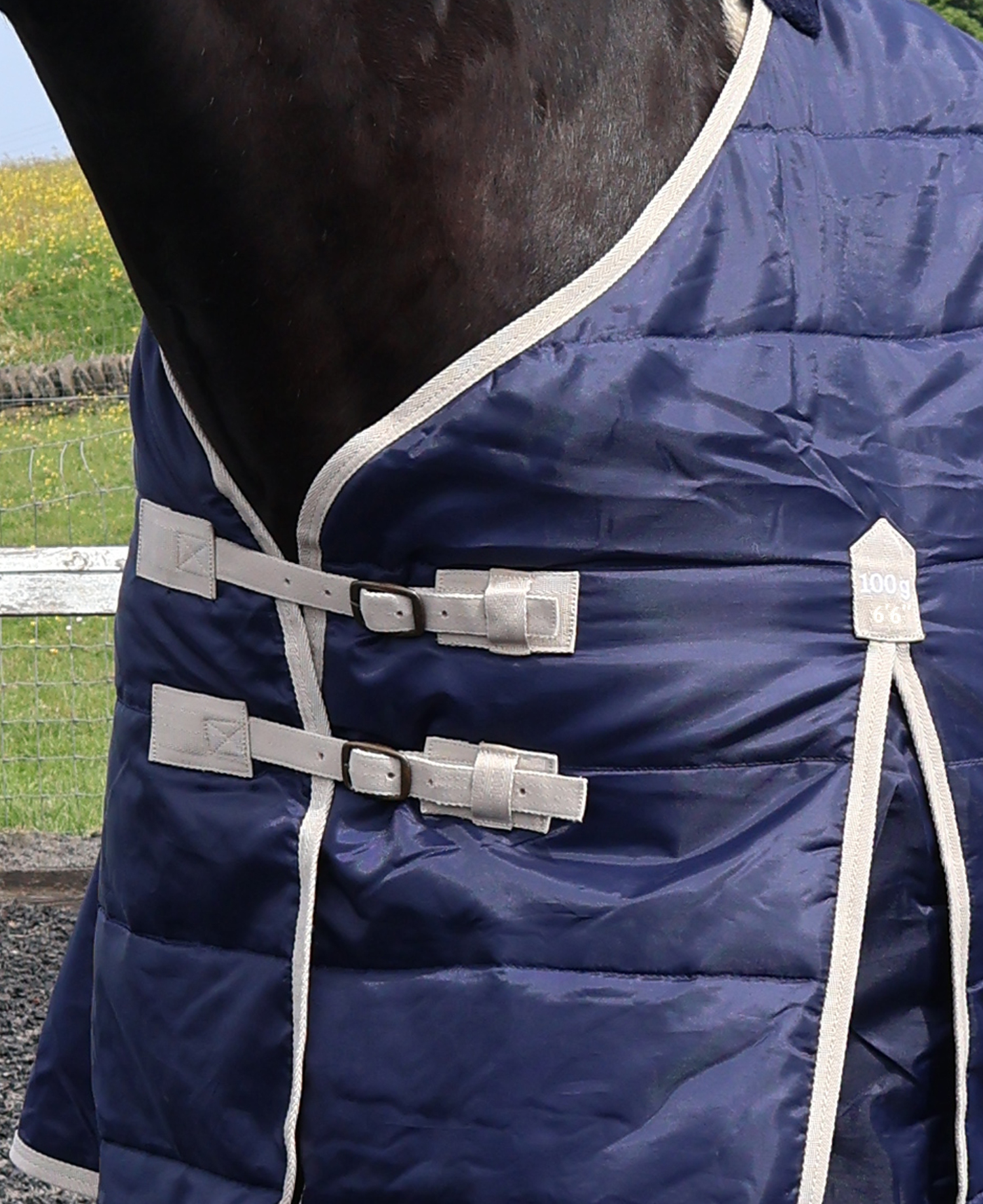 Perf Stable Rug 100g Standard Neck - Dark Navy - Image 4