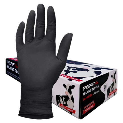 Box of 50 - Perf 300mm Nitrile Powder Free Milking Gloves