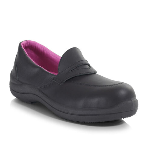 Riana Leather Ladies Slip-On Shoe